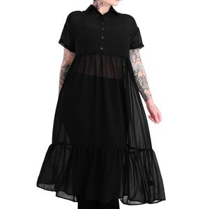 Foxblood Dakota Sheer Chiffon Dress